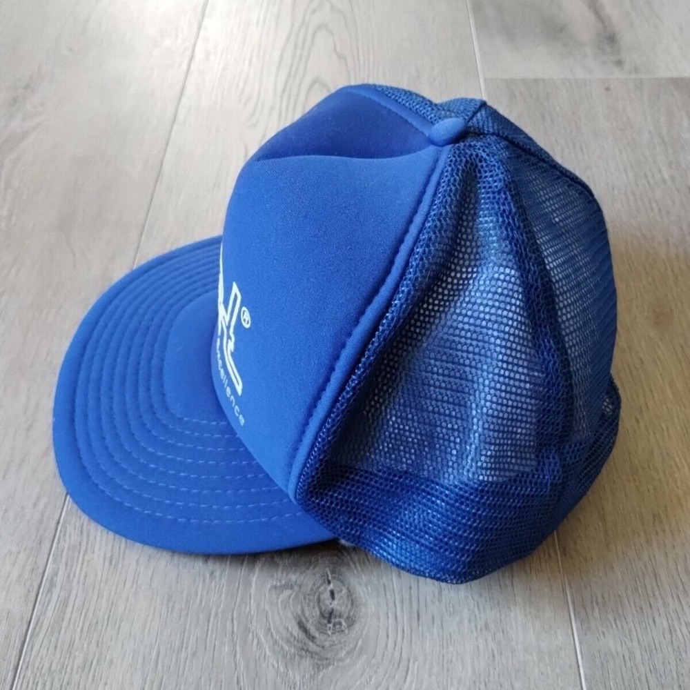 Vintage Trucker Hat TSMT Snapback Cap Blue White Tri State Motor Transit OSFA - Picture 7 of 11